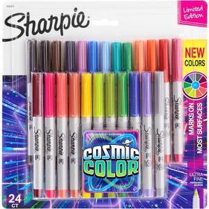 Sharpie Permanent Markers, Ultra Fine Point, Cosmic Color, Limited Edition, 24 Count