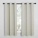 NICETOWN Thermal Insulated Grommet Room Darkening Curtains/Draperies/Panels for Bedroom (Bone White, 2 Panels, W42 x L63 inches)