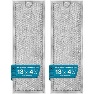 WB06X10288 Grease Filter Replacement for GE Microwave Oven, 4.75" x 13" (Packed in Box)(2-Pack)