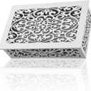 Saillong Doorbell Chime Cover Box Only, Wooden Doorbell Chime Box, Decorative Cover Enclosure for Indoor Outdoor, with Extra Self Adhesive Tape, Easy to Install for Home (White)