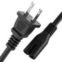 TPLTECH 15Ft Extra Long Power Cord for Samsung TCL LG Insignia Sony TV, Xbox Series X/S, Xbox One S/X, PS5/PS4, 2 Prong Universal Power Cable Replacement