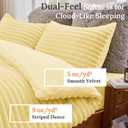 Sasttie Queen Comforter Set 3 Pieces - Super Soft Fleece Comforters Queen Size, 1 Luxury Warm Fuzzy Marshmallow Comforter with 2 Pillow Cases, Faux Fur Down Alternative Bedding Set, Light Yellow