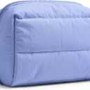 BAGSMART Puffy Makeup Bag, Wide Opening Cosmetic Bag Compact & Spacious, Water-Resistant Travel Organizer Pouches for Women (Lavender)