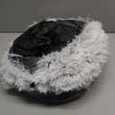 CLKHOWL Cat Tunnel Bed for Indoor Cats - Cute Cat Donut Tunnel with Washable Circle Cushion, Round Pet Play Toy for Kitten/Puppy/Rabbit, Grey