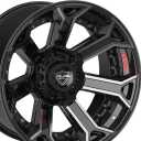 4PLAY Wheels 20 inch Rim Fits 8x180 4P70 20x10 Brushed Black Wheels