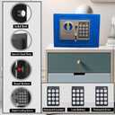 Yuanshikj Electronic Deluxe Digital Security Safe Box Key Keypad Lock Home Office Hotel Business Jewelry Gun Cash Use Storage money (BLUE)