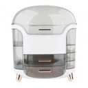 Stylish Makeup Storage Solution for Vanity Or Dresser - Spacious Organizer with Ample Capacity, White