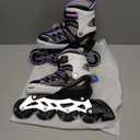 2PM SPORTS Cytia Pink Girls Adjustable Illuminating Inline Skates with Light up Wheels, Fun Flashing Beginner Roller Skates for Kids (Medium - Big Kid (13C-3 US), Purple)