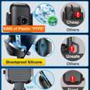 [2026 True Military-Grade] Car Phone Holder VANMASS [Upgraded Strongest Suction & Clip] Cell Phone Mount for Dashboard Windshield Vent Wall,Truck Cradle Stand for iPhone 17 Pro Max 16 15 14 13 Android (Black)