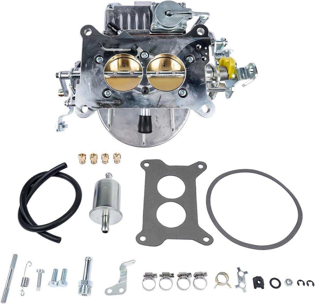 GELUOXI Carburetor 2 Barrel with Manual Choke Replacement for 2300 500 CFM CJ5 CJ7 F100 0-4412S