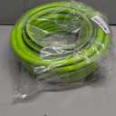 Air Hose 3/8 in x 50 ft, Heavy Duty, Lightweight, Kink Resistant, Hybrid Air Compressor Hose with 1/4 in Solid Brass Male Fittings, Bend Restrictors, 300 PSI (50FT, Green Black)