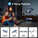 2-in-1 Drones for Kids 8-12 with 7+2 Light Modes,5 Flying Postures,Mini Drone for Age 14 Boys Small Micro Indoor Nano RC Remote Control Quadcopter with Land Mode,Auto rotation,Circle Fly,Altitude Hold