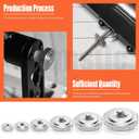 Tanstic 46Pcs Round Knurled Thumb Nuts Conector Lock Adjusting Nuts M3 M4 M5 M6 M8 M10 Female Threaded Thin Type with Nickel Plated