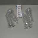 Rose Shadow LED Flameless Candles, 4PCS Romantic Battery Operated Candles Led Pillar Candles for Valentines Proposal Anniversary Wedding Christmas Decorations(White, D 2.5" x H 7.2")