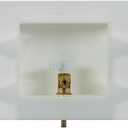 Water-Tite 87954 Square Ice Maker Outlet Box - Quarter-Turn Brass Valve, 3/8-Inch ASTM F1807 Connection, White Plastic