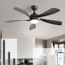 Sofucor 52" Smart Ceiling Fan, Indoor/Outdoor Ceiling Fans with Lights and Remote, Work with Alexa/Google/App, 3-Color Light 6-Speed Timing Reversible DC Motor for Bedroom Living Room Patio