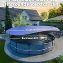 24 Ft Round Winter Pool Cover with Strong-Hold System | Triple-Layer 24 Foot Round Pool Cover for Winter & Summer | 2-in-1 24ft Pool Covers for Above Ground Pools | Cold & UV Resistant Poolcover