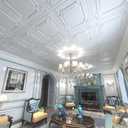 Art3d Drop Ceiling Tiles 24x24 in White (12-Pack, 48 Sq.ft), Wainscoting Panels Glue Up 2x2