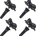 TPMS Sensors 4-Pack 433MHz Pre-Programmed Tire Pressure Sensor Compatible with Chrysler 200 Jeep Compass Grand Cherokee Dodge Dart Fiat Replace OE# 68313387AC 68193586AC 68252493AB