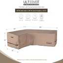 ULTCOVER Waterproof Patio L-Shaped Left Facing Sofa Cover for 4-Seater Outdoor Sectional Furniture Couch 58W (Left Side) x 85W (Back Length)