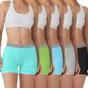 LALESTE Women Cotton Boxer Briefs 3" Inseam Boy Shorts Underwear Anti Chafing Shorts 5 Pack M