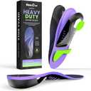 Work Boot Insoles for Standing All Day - Welnove 220 LBS Heavy Duty High Arch Support Orthotic Inserts for Plantar Fasciitis,Flat Feet,Foot Pain,Anti Fatigue Work Orthotic Insoles for Men Women,L (L:W 12-13 / M 10.5-13)