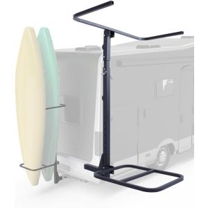 Upgraded RV Hitch Mount Kayak Rack Height Adjustable Vertical Kayak Carrier for RV, Truck, SUV Holds 2 Kayaks up to 12' & 150LBS & 2'' Hitch Receiver