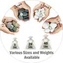FANTIAN 40 lbs White River Rocks for Landscaping, 1.5-2.5 Inch Decorative Polished Pebbles for Plants, Vase, Terrarium, Aquarium, Stones for Planter, Garden and Yard Paver