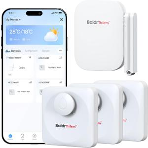 WiFi Water Leak Detector, Hub & Water Leak Sensor 3 Pack, Wireless Siren Alarm & Email & APP Push Notification, Floating Remote Water Leakage Sensors for Basement, Kitchen, Sink, Bathroom, Laundry