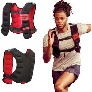 Reebok Weighted Vest Premium Adjustable Strength Training Vest with Reflective Trim for Full-Body Workouts, Cardio, Running & Rehabilitation Comfort Fit, Durable Material, 20Lb