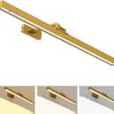 Picture Lights for Wall, Battery Operated Picture Light 24in Gallery Light for Paintings CCT Dimmable Recharging Battery Wall Light with Remote Control for Living Room Gallery Dartboard (Gold)