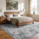 6x9 Large Fluffy Area Rugs Non-Slip for Living Room Tie-Dyed Light Grey