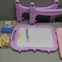 Kids Easels for Toddlers 2-4 Double Sided Kids Art Easel with Magnetic White Board Chalk Board Adjustable Stand Drawing Painting Easel Learning Toys 2 3 4 Year Old Girl Birthday Christmas Gifts Pink