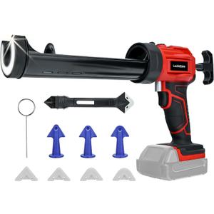 Cordless Caulking Gun for Milwaukee 18V Max Battery, 10 Oz/300ml Electric Silicone Gun,with LED Light,4 Adjustable Speed for Filling, Sealing, Repair(NO BATTERY)