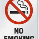 SmartSign Aluminum Sign, Legend "No Smoking" with Graphic, 14" high x 10" wide, Black/Red on White