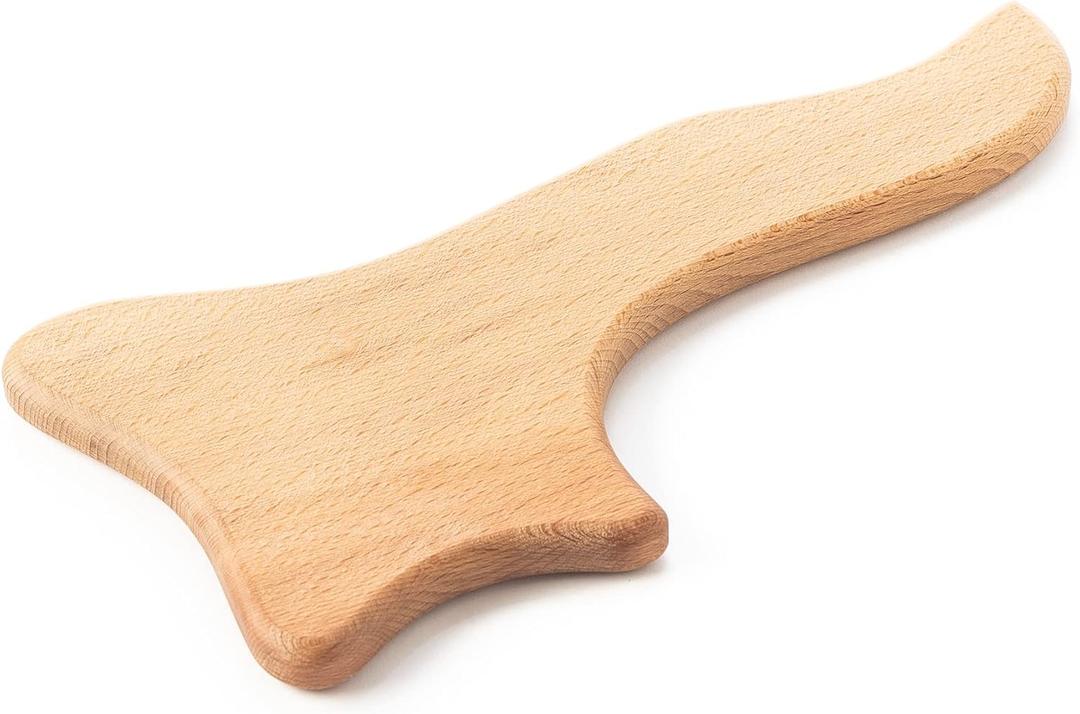 Tuuli Accessories Gua Sha Lymphatic Drainage Massager, Multi-Functional Lymphatic Massager Paddle for Arms, Legs, Back and More, Wooden Anti Cellulite Massager for Skin Health 