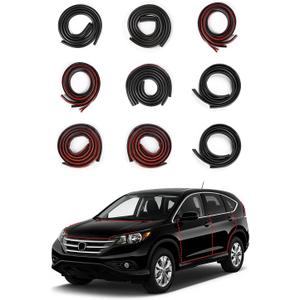 Weather Stripping Door Seal for Honda CR-V 2012-2016, Rubber Seal Weather Strip Kit, Soundproof Noise Insulation Dustproof for Front/Rear Trunk A-Pillar B-Pillar Front/Rear Door (9-Pack)