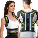 All-round Back Belt Support for Women Men, Breathable Durable Lumbar Support Brace, Lightweight and Invisible Under Clothing, Back Support Brace for Scoliosis Hunchback, (X-Large (Upper Waist: 47.2"-53.2"), Black)