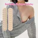 Boob Tape,2 Rolls Breast Tape With 10 Pairs Disposable Nipple Covers,Breast Lift Tape for A-E Cup Blue