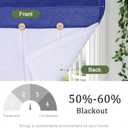 FUANGUI Valance Curtain 42" W x 18" L Linen Valances for Windows Kitchen Curtains Window Valances, Farmhouse Curtains Pleated Color Block Design with Coconut Husk Button Detail