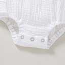 YOUNGER TREE Toddler Baby Girl Ruffled Sleeveless Romper Casual Summer Jumpsuit Cotton Linen Clothes (White) 3-6 months