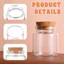 24Pack Glass Bottles with Lids, 50ml Small Glass Bottles with Cork Stopper Storage, Decorative Empty Mini Glasses Bottle for DIY Art Crafts, Projects Decoration, Party Supplies,Wedding