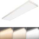 DAKASON 4FT Rectangle LED Flush Mount Ceiling Light for Kitchen/Laundry, 48W Wraparound 3/4/5000K Selectable, Hardwired 4 Linear Lights Fluorescent Tube Replacement, Dimmable 1Pack