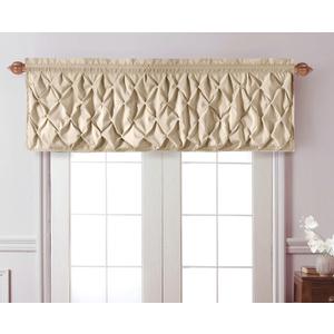 VCNY Home - Valance, Pintuck Curtain with Rod Pocket Top, Modern Home Dcor (Carmen Taupe, 60" x 20")