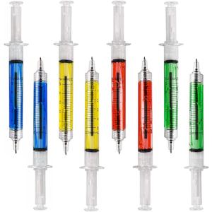 40PCS Syringe Ballpoint Pen Assorted Colors Syringe Shape Pen Novelty Pen for Nurses,Imaginary Doctor Play,Nursing Student Party Favor Gifts
