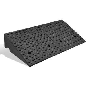 DNA MOTORING 1pcs 5.9" Rise Rubber Curb Ramp Heavy Duty Loading Driveway Ramp Threshold Ramp 38.6 in L x 15 in W x 5.9 in H for Loading Dock, Warehouse, Wheelchair, Motorcycles, Cars, TOOLS-00647