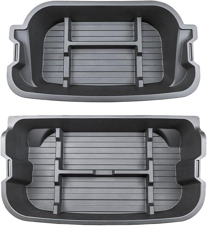 Dual-Layer Trunk Storage Box for Tesla Model Y - Durable Rear Cargo Organizer for Enhanced Storage Efficiency(Trunk 051AB)