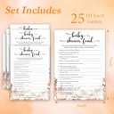 Baby Shower Game Cards, Fall Baby Shower Feud Game Kit, Gender Reveal Party Supplies Favors, Pumpkins Baby Shower Activity Decorations, Baby Shower Gifts, 25 Game Cards Included -03