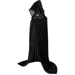 VGLOOK Unisex Adults Hooded Cloak Velvet Cape for Halloween Cosplay Costumes, S