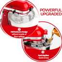 Pouring Shield for KitchenAid Tilt Head 4.5-5 QT (for Stainless Steel Bowls Only), for Kitchen aid Accessories and Attachments, Fully Enclosed Foldable Lid Mixer Bowl Cover & Flour Funnel